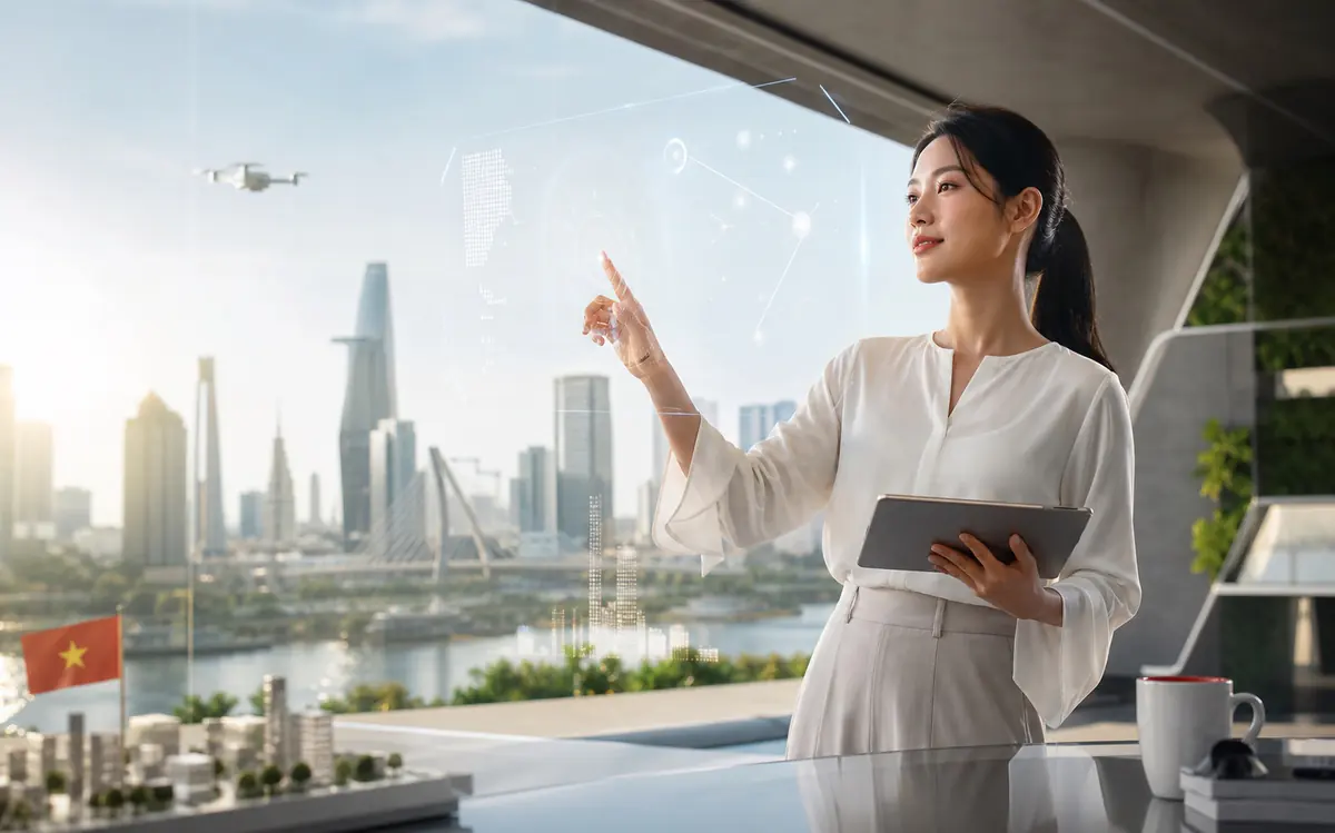 Chuyên gia công nghệ Việt Nam tương tác với hệ sinh thái số thông minh